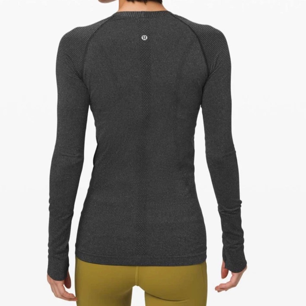 Lululemon Swiftly Speed‎ Long Sleeve ✨Shimmer✨ Black/White/Silver | SIZE: 6
